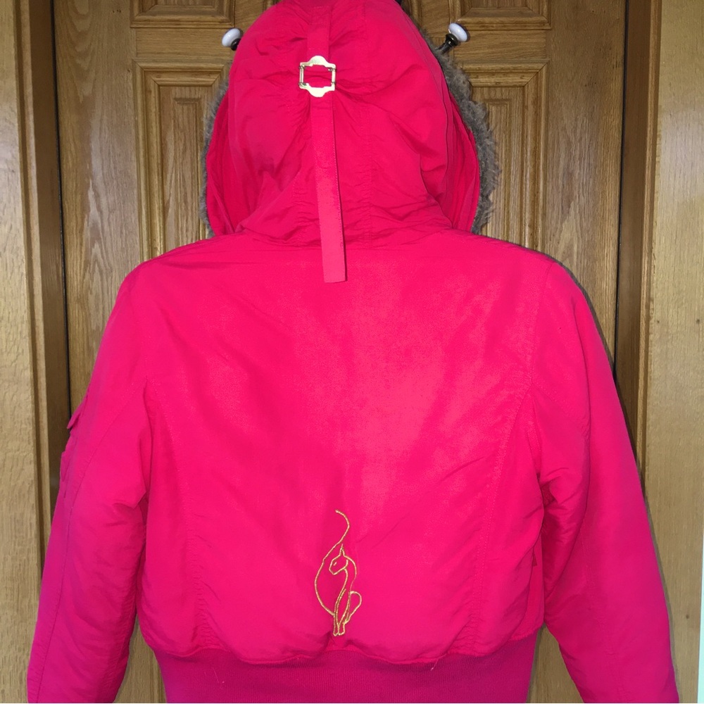 baby phat vintage puffer coat jacket size medium for a girl